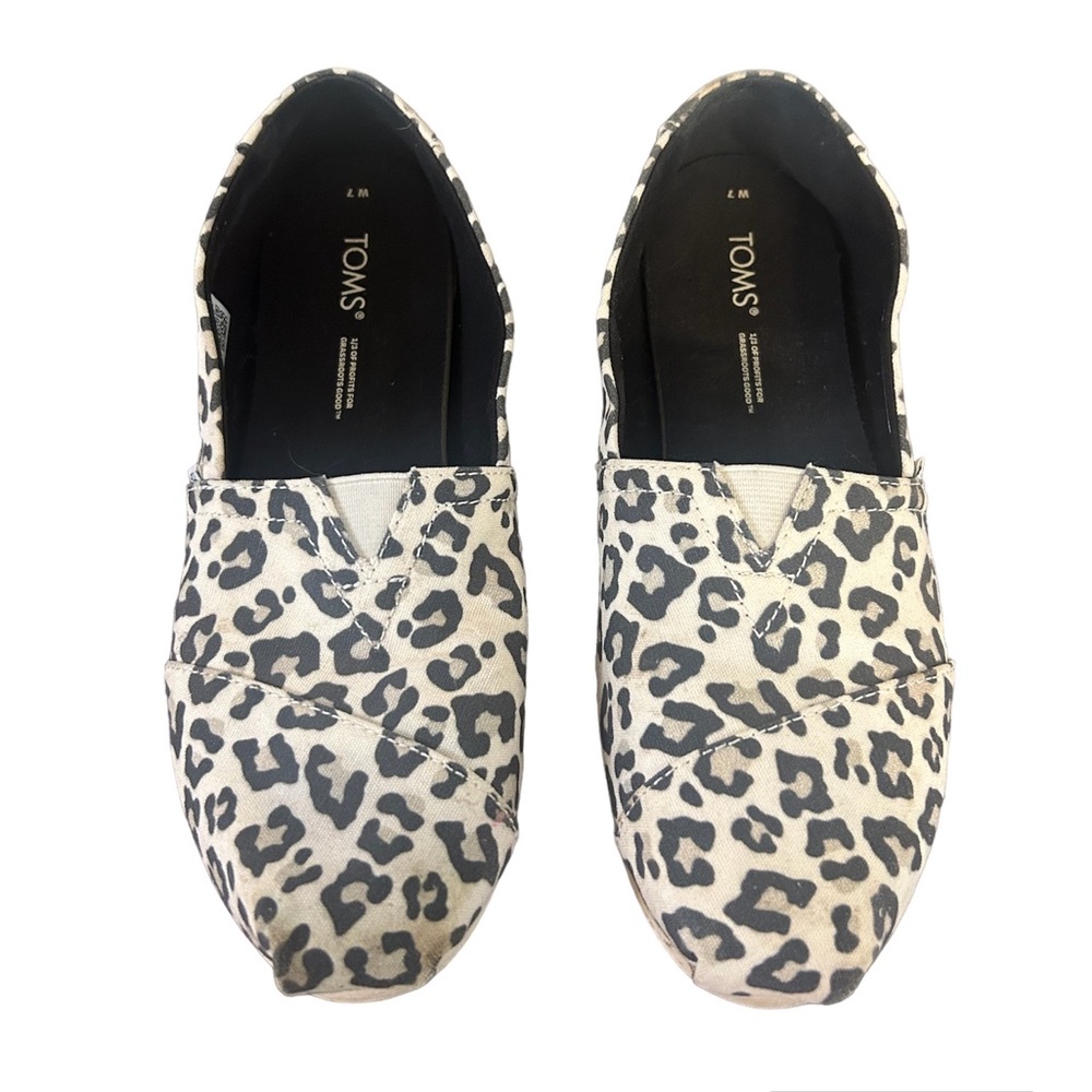 Toms Leopard Print Slip on Shoes, Size 7